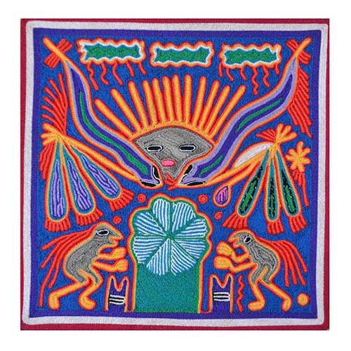 Huichol Yarn Painting from Mexico by Tyler, Huichol Yarn Painting